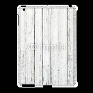 Coque iPad 2/3 Aspect bois blanc vieilli
