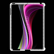 Coque iPad 2/3 Abstract multicolor sur fond noir