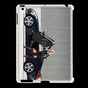 Coque iPad 2/3 Femme blonde sexy voiture noire 3