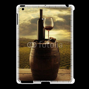 Coque iPad 2/3 Vin rouge et paysage viticole