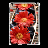 Coque iPad 2/3 Fleurs Zen rouge 10