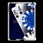 Coque iPad 2/3 Poker bleu et noir 2
