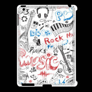 Coque iPad 2/3 Eléments de musique en dessin