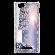 Coque Sony Xperia M paysage d'hiver
