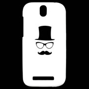 Coque HTC One SV chapeau moustache
