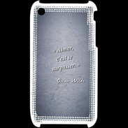 Coque iPhone 3G / 3GS Aimer Bleu Citation Oscar Wilde