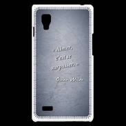 Coque LG Optimus L9 Aimer Bleu Citation Oscar Wilde