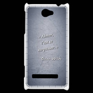 Coque HTC Windows Phone 8S Aimer Bleu Citation Oscar Wilde