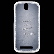 Coque HTC One SV Aimer Bleu Citation Oscar Wilde