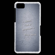 Coque Blackberry Z10 Aimer Bleu Citation Oscar Wilde