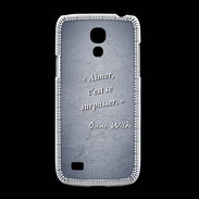 Coque Samsung Galaxy S4mini Aimer Bleu Citation Oscar Wilde