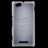 Coque Sony Xperia M Aimer Bleu Citation Oscar Wilde