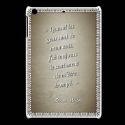Coque iPadMini Avis gens Sepia Citation Oscar Wilde