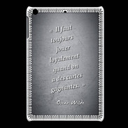 Coque iPadMini Cartes gagnantes Noir Citation Oscar Wilde