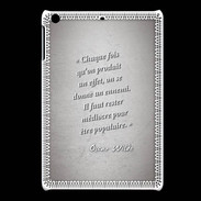 Coque iPadMini Chaque fois Gris Citation Oscar Wilde