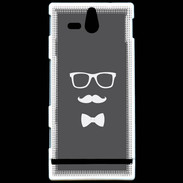 Coque Sony Xperia U moustache & noeud 2