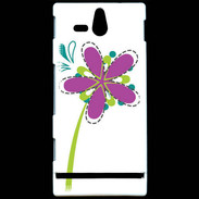 Coque Sony Xperia U fleurs 4