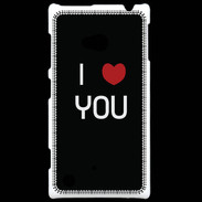 Coque Nokia Lumia 720 I love you noir