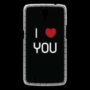 Coque Samsung Galaxy Mega I love you noir