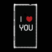 Coque Nokia Lumia 520 I love you noir