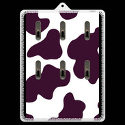 Porte clés personnalisé vache prune