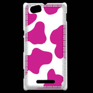 Coque Sony Xperia M vache rose