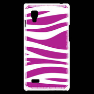 Coque LG Optimus L9 zèbre rose & blanc