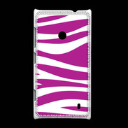 Coque Nokia Lumia 520 zèbre rose & blanc