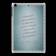 Coque iPadMini Chaque fois Turquoise Citation Oscar Wilde
