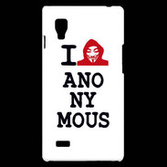 Coque LG Optimus L9 I love anonymous