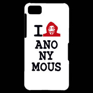 Coque Blackberry Z10 I love anonymous