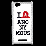 Coque Sony Xperia M I love anonymous