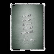 Coque iPad 2/3 Charme passé Vert Citation Oscar Wilde