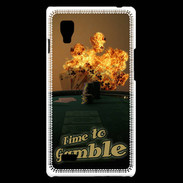 Coque LG Optimus L9 Poker flamme