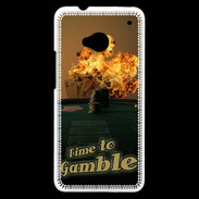 Coque HTC One Poker flamme
