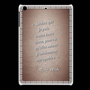 Coque iPadMini Croire Rouge Citation Oscar Wilde