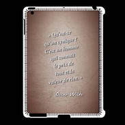 Coque iPad 2/3 Cynique Rouge Citation Oscar Wilde