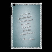 Coque iPadMini Cynique Turquoise Citation Oscar Wilde