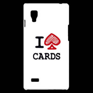 Coque LG Optimus L9 I love Cards spade