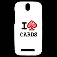 Coque HTC One SV I love Cards spade