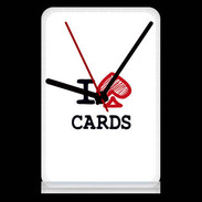 Pendule de bureau I love Cards spade