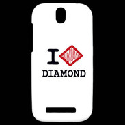 Coque HTC One SV I love Diamond