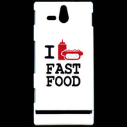 Coque Sony Xperia U I love Fast Food