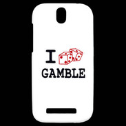 Coque HTC One SV I love Gamble
