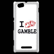 Coque Sony Xperia M I love Gamble