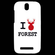 Coque HTC One SV I love Forest