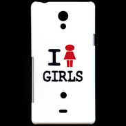 Coque Sony Xperia T I love Girl