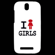 Coque HTC One SV I love Girl