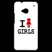 Coque HTC One I love Girl