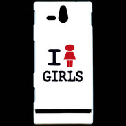 Coque Sony Xperia U I love Girl